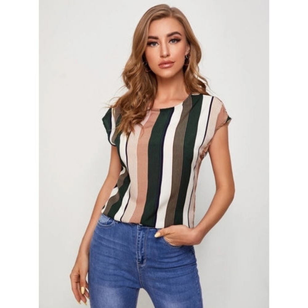 SHEIN Striped Multicolor Top